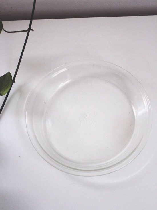 Pyrex Other - Vintage Pyrex Clear Glass 9" Pie Plate Baking Dish Serving Tray Mid Century USA